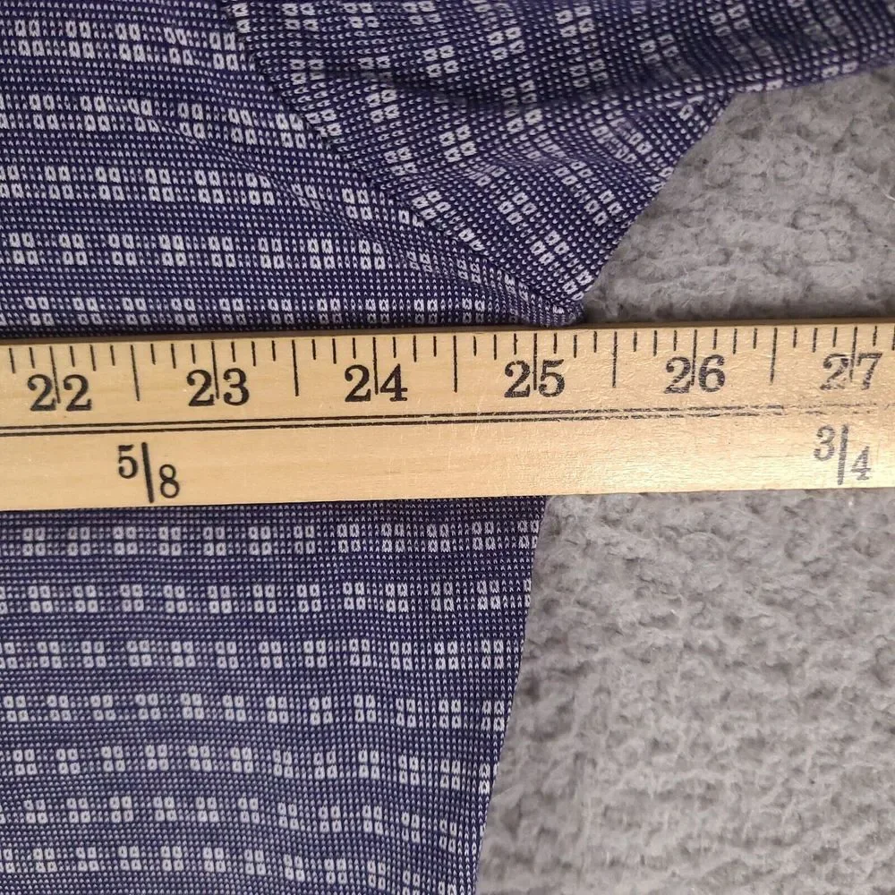 Polo Golf Ralph Lauren Shirt Mens XXL Blue‎ Silver Pima Cotton Geometric Vintage